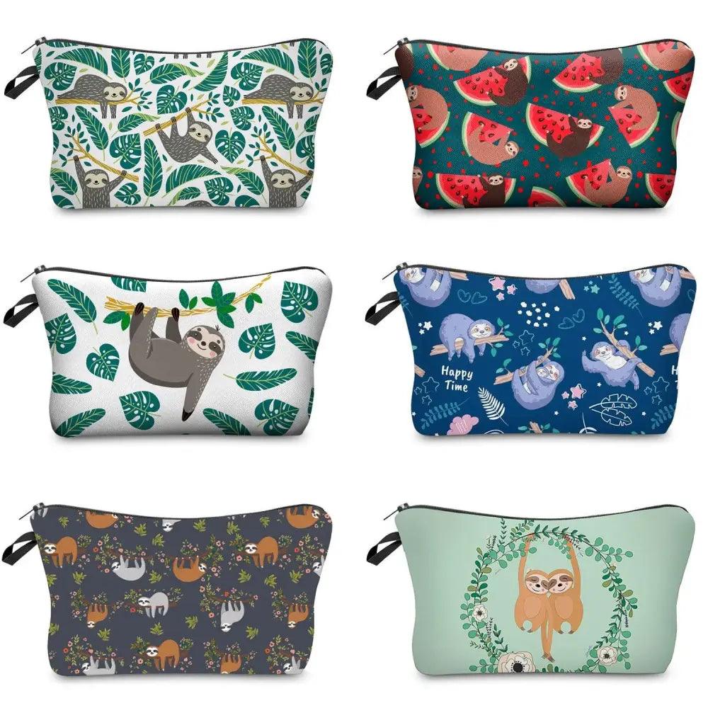 Elegant Multicolor Printed Large Capacity Pencil Case For Students Cute Cartoon Theme Stationary Cosmetic Bag Stevvex
