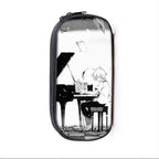 Elegant Music Note Piano Pen Case Holder Stylish Black/White Pencil Bag Guitar Pencil Case Unique Stationery Case For School Stevvex
