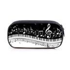 Elegant Music Note Piano Pen Case Holder Stylish Black/White Pencil Bag Guitar Pencil Case Unique Stationery Case For School Stevvex
