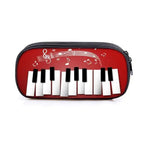 Elegant Music Note Piano Pen Case Holder Stylish Black/White Pencil Bag Guitar Pencil Case Unique Stationery Case For School Stevvex