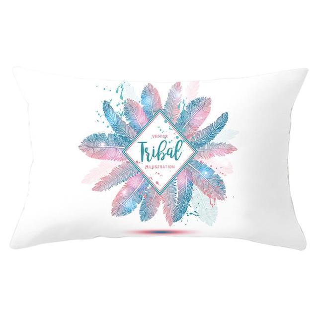 Elegant New Home Decoration Short Plush Pillow Case Feather Soft Rectangular Sofa Seat Bedroom Farmhouse Feather Decorative Throw Pillow Covers Home Decor 30x50CM Stevvex