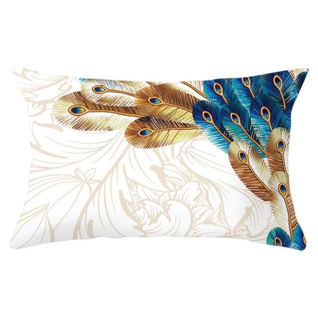 Elegant New Home Decoration Short Plush Pillow Case Feather Soft Rectangular Sofa Seat Bedroom Farmhouse Feather Decorative Throw Pillow Covers Home Decor 30x50CM Stevvex
