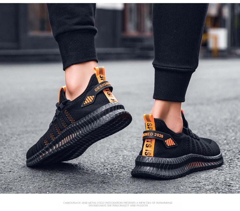 Elegant New Mens Sneakers Running Comfortable Light Casual Breathable Non-Slip Wear-Resistant Outdoor Walking Mens Sport Lightweight Running Trainers Breathable Sneakers Stevvex