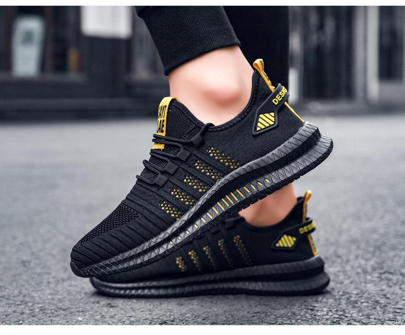 Elegant New Mens Sneakers Running Comfortable Light Casual Breathable Non-Slip Wear-Resistant Outdoor Walking Mens Sport Lightweight Running Trainers Breathable Sneakers Stevvex