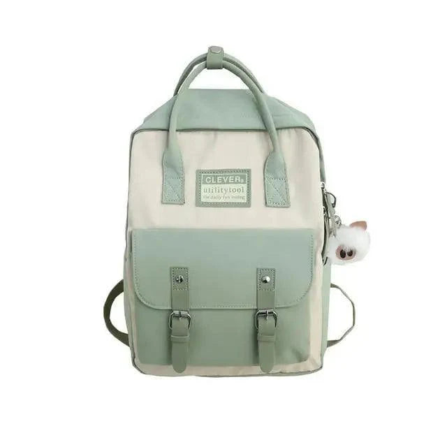 Elegant Nylon Candy Color Waterproof School Bags for Teenagers Girls And Women Nice Patchwork On Backpack For Female Stevvex