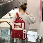 Elegant Nylon Candy Color Waterproof School Bags for Teenagers Girls And Women Nice Patchwork On Backpack For Female Stevvex