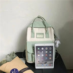 Elegant Nylon Candy Color Waterproof School Bags for Teenagers Girls And Women Nice Patchwork On Backpack For Female Stevvex