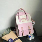 Elegant Nylon Candy Color Waterproof School Bags for Teenagers Girls And Women Nice Patchwork On Backpack For Female Stevvex