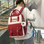 Elegant Nylon Candy Color Waterproof School Bags for Teenagers Girls And Women Nice Patchwork On Backpack For Female Stevvex