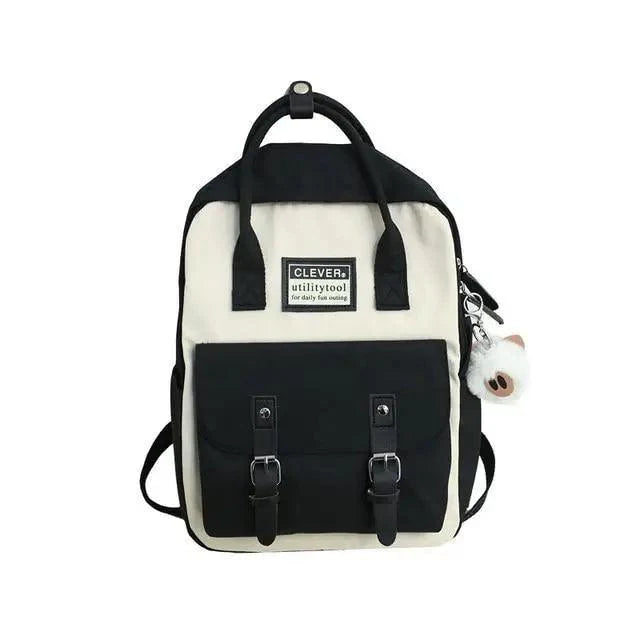 Elegant Nylon Candy Color Waterproof School Bags for Teenagers Girls And Women Nice Patchwork On Backpack For Female Stevvex