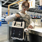 Elegant Nylon Candy Color Waterproof School Bags for Teenagers Girls And Women Nice Patchwork On Backpack For Female Stevvex