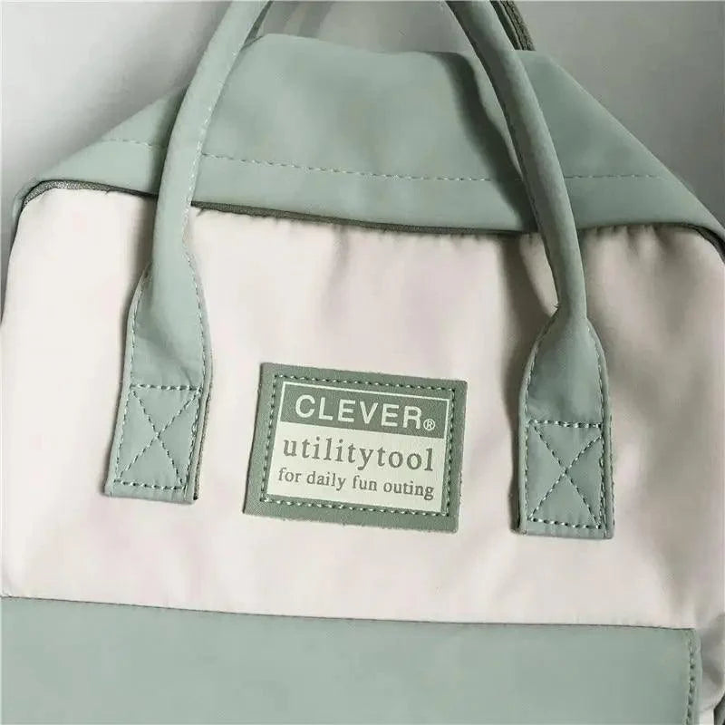 Elegant Nylon Candy Color Waterproof School Bags for Teenagers Girls And Women Nice Patchwork On Backpack For Female Stevvex