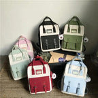 Elegant Nylon Candy Color Waterproof School Bags for Teenagers Girls And Women Nice Patchwork On Backpack For Female Stevvex