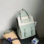 Elegant Nylon Candy Color Waterproof School Bags for Teenagers Girls And Women Nice Patchwork On Backpack For Female Stevvex