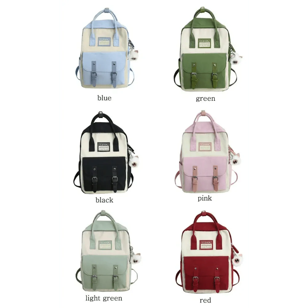 Elegant Nylon Candy Color Waterproof School Bags for Teenagers Girls And Women Nice Patchwork On Backpack For Female Stevvex