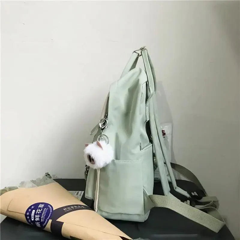 Elegant Nylon Candy Color Waterproof School Bags for Teenagers Girls And Women Nice Patchwork On Backpack For Female Stevvex