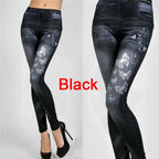 Elegant One Size Women Leggings Jeans Pants With Pocket Slim Leggings Women Fitness Blue Black Women's Classic Legging With Pockets Stretch Elastic Leggings Jeans Stevvex