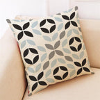 Elegant Pattern Printed Throw Pillow Modern Soft Linen Blend Cushion Home Decorative Fashion Geometric Pattern Throw Pillow Covers Square Decorative Cushion Case For Home Pillows Case Stevvex