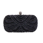 Elegant Pearl-Embellished Clutch Evening Bag for Weddings & Parties (MAC278)