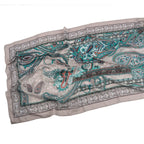 Elegant Printed Chiffon Hijab Scarf Bohemian Style Breathable Sun Protection Wrap (MH136)