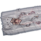 Elegant Printed Chiffon Hijab Scarf Bohemian Style Breathable Sun Protection Wrap (MH136)