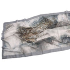Elegant Printed Chiffon Hijab Scarf Bohemian Style Breathable Sun Protection Wrap (MH136)