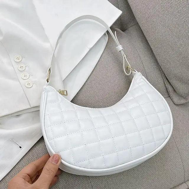 Elegant Pure Color Shoulder Underarm Bags, Casual Ladies Zipper Small Purse Top-handle Handbag For Ladies And Girls Stevvex