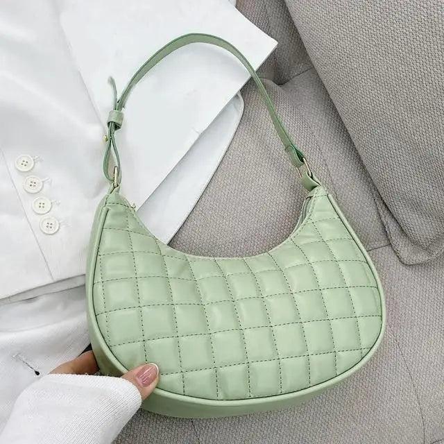 Elegant Pure Color Shoulder Underarm Bags, Casual Ladies Zipper Small Purse Top-handle Handbag For Ladies And Girls Stevvex