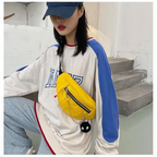 Elegant Purple Ladies Chain Waist Bag Canvas Fanny Pack Luxury Outdoor Chest Bag Phone Purse For Everyday Use Stevvex