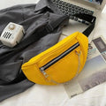 Elegant Purple Ladies Chain Waist Bag Canvas Fanny Pack Luxury Outdoor Chest Bag Phone Purse For Everyday Use Stevvex