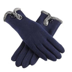 Elegant Red Autumn Full Finger Warm Women Gloves Classic Soft Comfortable Winter One Size Gloves For Women Stevvex