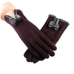 Elegant Red Autumn Full Finger Warm Women Gloves Classic Soft Comfortable Winter One Size Gloves For Women Stevvex