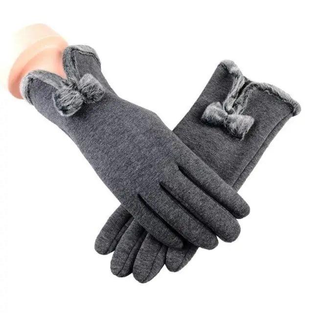 Elegant Red Autumn Full Finger Warm Women Gloves Classic Soft Comfortable Winter One Size Gloves For Women Stevvex