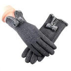Elegant Red Autumn Full Finger Warm Women Gloves Classic Soft Comfortable Winter One Size Gloves For Women Stevvex