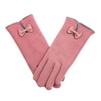 Elegant Red Autumn Full Finger Warm Women Gloves Classic Soft Comfortable Winter One Size Gloves For Women Stevvex