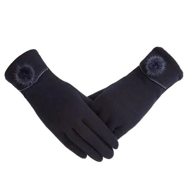 Elegant Red Autumn Full Finger Warm Women Gloves Classic Soft Comfortable Winter One Size Gloves For Women Stevvex