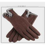 Elegant Red Autumn Full Finger Warm Women Gloves Classic Soft Comfortable Winter One Size Gloves For Women Stevvex