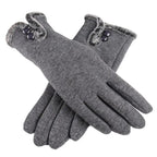 Elegant Red Autumn Full Finger Warm Women Gloves Classic Soft Comfortable Winter One Size Gloves For Women Stevvex