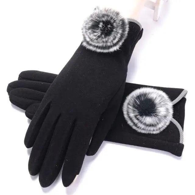 Elegant Red Autumn Full Finger Warm Women Gloves Classic Soft Comfortable Winter One Size Gloves For Women Stevvex