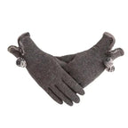 Elegant Red Autumn Full Finger Warm Women Gloves Classic Soft Comfortable Winter One Size Gloves For Women Stevvex