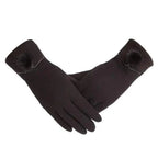Elegant Red Autumn Full Finger Warm Women Gloves Classic Soft Comfortable Winter One Size Gloves For Women Stevvex