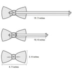 Elegant Silk Butterfly Business Bow Tie Pocket Square Cufflinks Set For Men Formal Wedding Bowtie Set For Office Stevvex