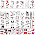 Elegant Sketches Black Flowers Body Tattoo Waterproof Temporary 3D Flowers Luxury Design For Womens Stevvex