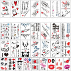Elegant Sketches Black Flowers Body Tattoo Waterproof Temporary 3D Flowers Luxury Design For Womens Stevvex