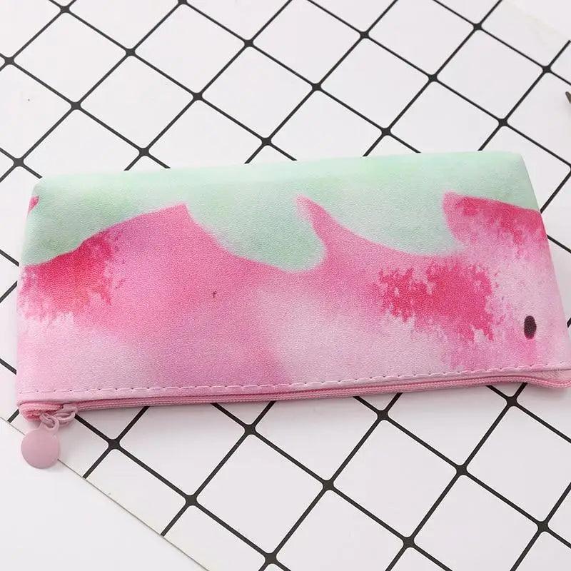 Elegant Small Fresh Print Stationery Portable Stylish Simple Pencil Case Cool Case For Students Office School Pouch Stevvex
