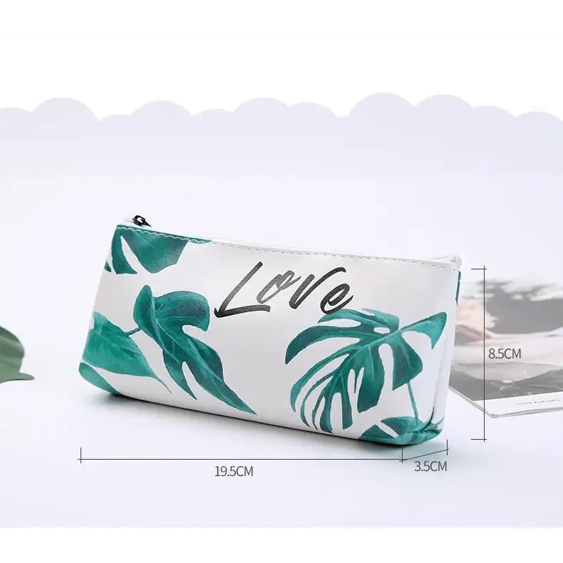 Elegant Small Fresh Print Stationery Portable Stylish Simple Pencil Case Cool Case For Students Office School Pouch Stevvex