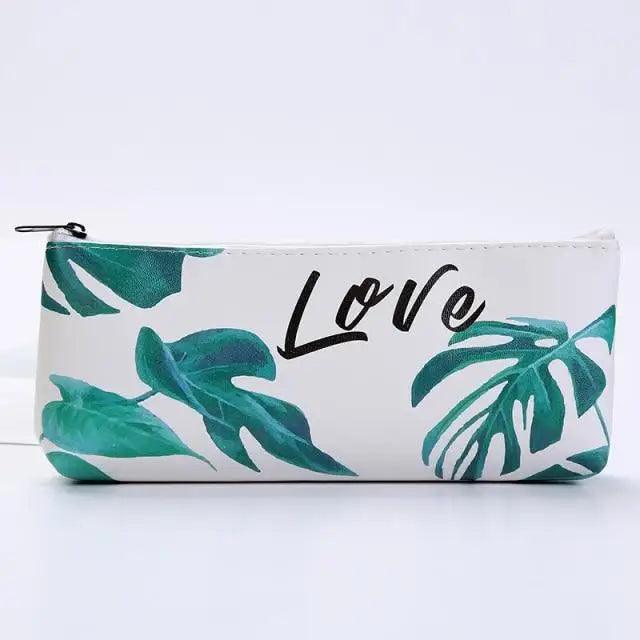 Elegant Small Fresh Print Stationery Portable Stylish Simple Pencil Case Cool Case For Students Office School Pouch Stevvex