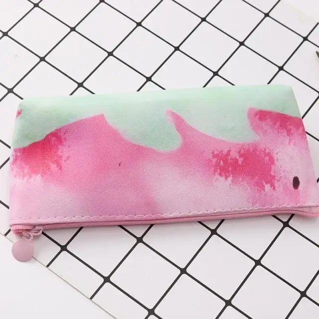 Elegant Small Fresh Print Stationery Portable Stylish Simple Pencil Case Cool Case For Students Office School Pouch Stevvex