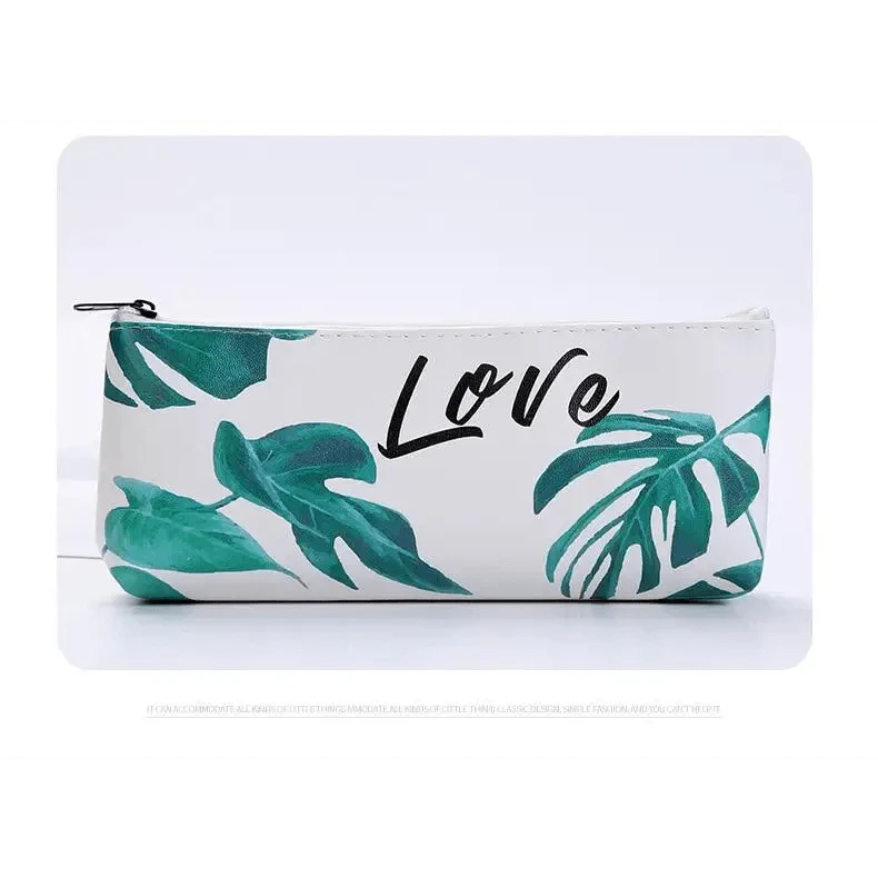Elegant Small Fresh Print Stationery Portable Stylish Simple Pencil Case Cool Case For Students Office School Pouch Stevvex