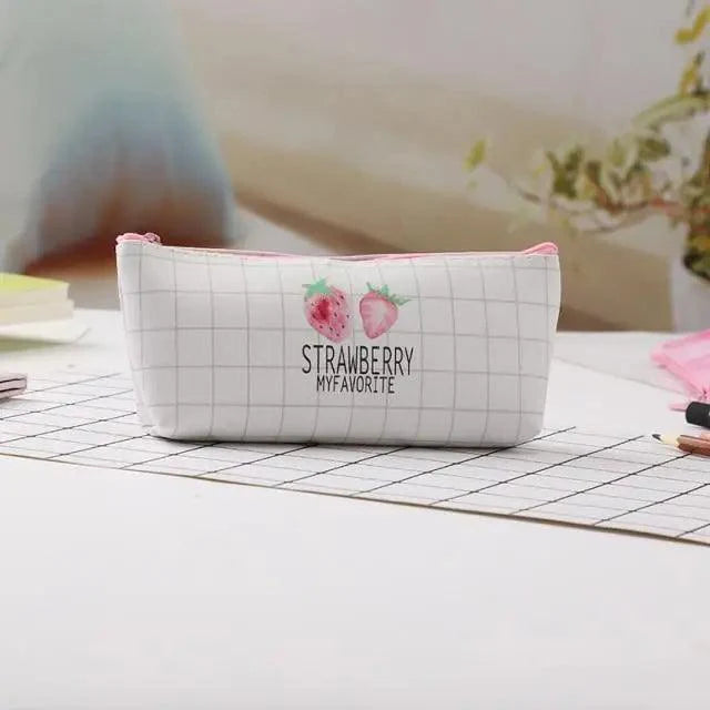 Elegant Small Fresh Print Stationery Portable Stylish Simple Pencil Case Cool Case For Students Office School Pouch Stevvex